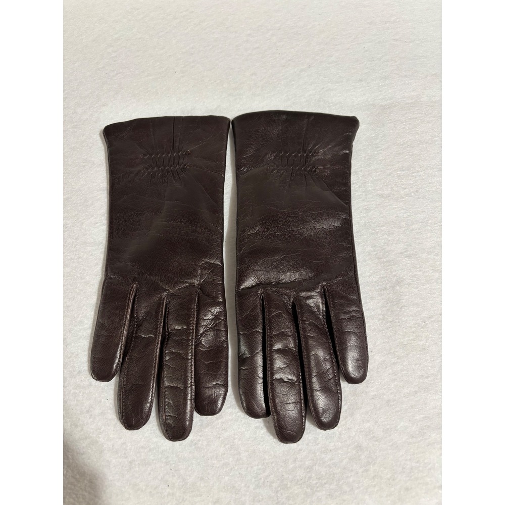 Fownes Vintage Brown Leather Gloves Lined Size 7.5 WPL 9522 Chocolate Winter